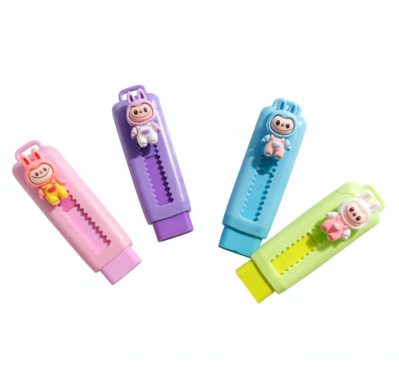 LABUBU Cute Push & Pull labubu Eraser – Retractable Cartoon Eraser for Kids & Students - Image 5
